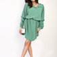 Ruffle Sleeve Pocket Button Front Dress