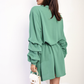 Ruffle Sleeve Pocket Button Front Dress