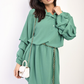 Ruffle Sleeve Pocket Button Front Dress