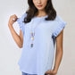 Ruffle Trim Sleeve Top