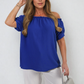 Cinched Sleeve Off Shoulder Top