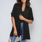 Open Front Roll Up Sleeve Cardigan