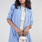 Open Front Roll Up Sleeve Cardigan