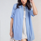 Open Front Roll Up Sleeve Cardigan