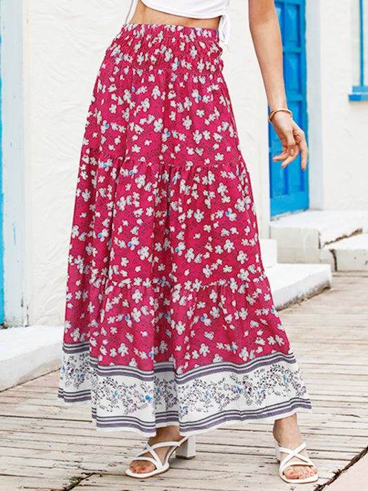 Boho Print Maxi Skirt