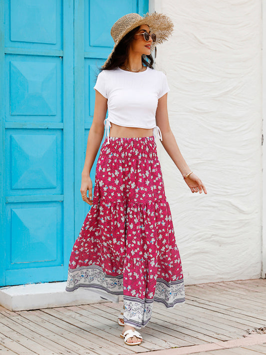 Boho Print Maxi Skirt