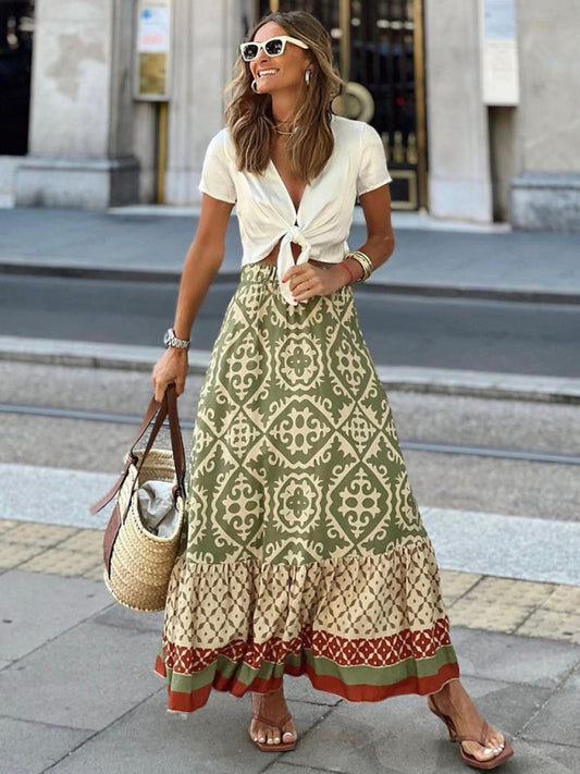 Maxi Skirt Ethnic Style Print