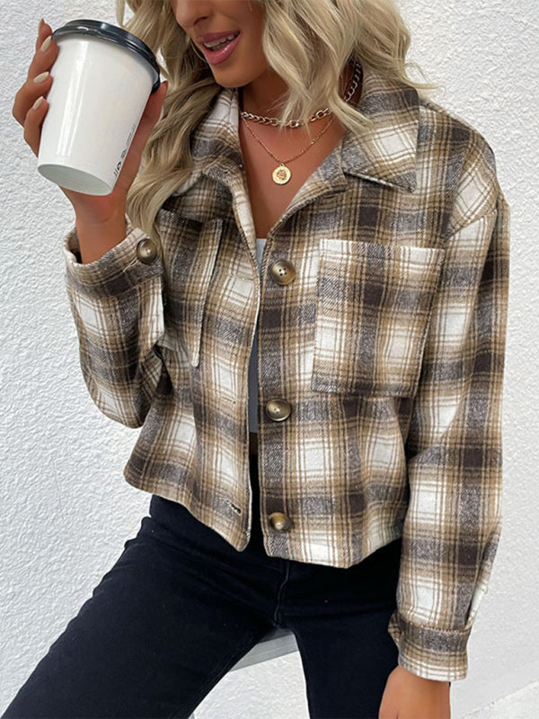 Plaid Pattern Casual Jacket