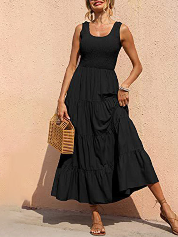 Maxi Dress Fit and Flare Shirred