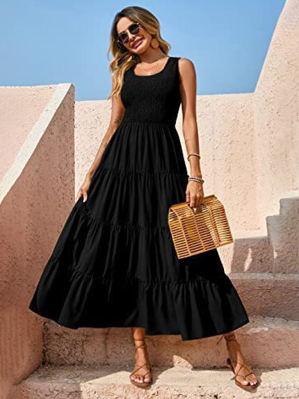 Maxi Dress Fit and Flare Shirred