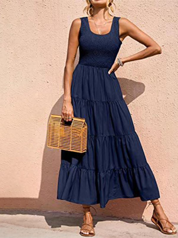 Maxi Dress Fit and Flare Shirred