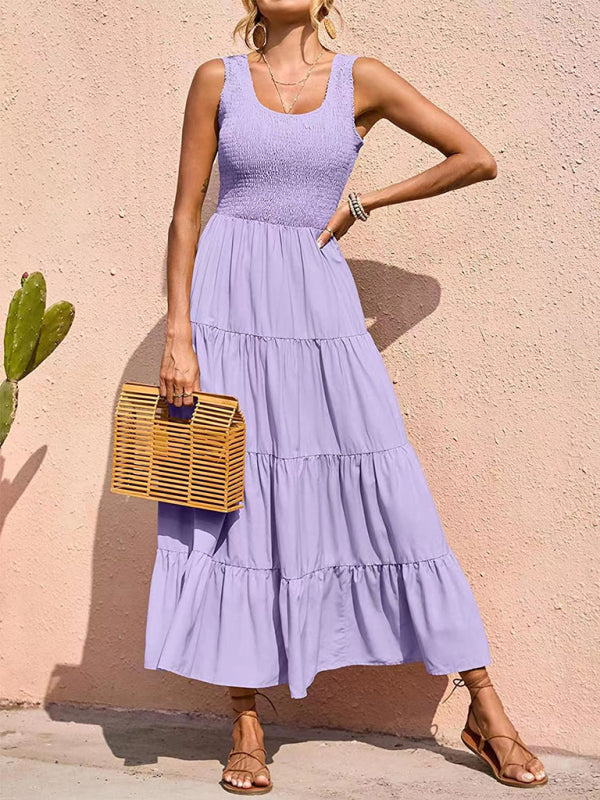 Maxi Dress Fit and Flare Shirred