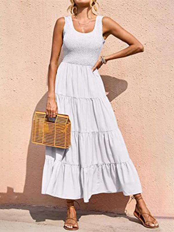 Maxi Dress Fit and Flare Shirred