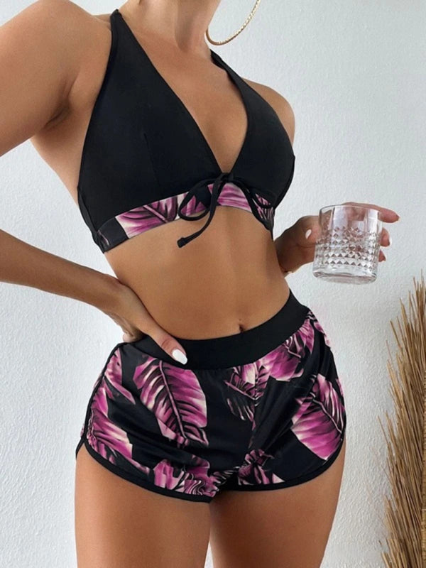 Bikini with Shorts three-piece set