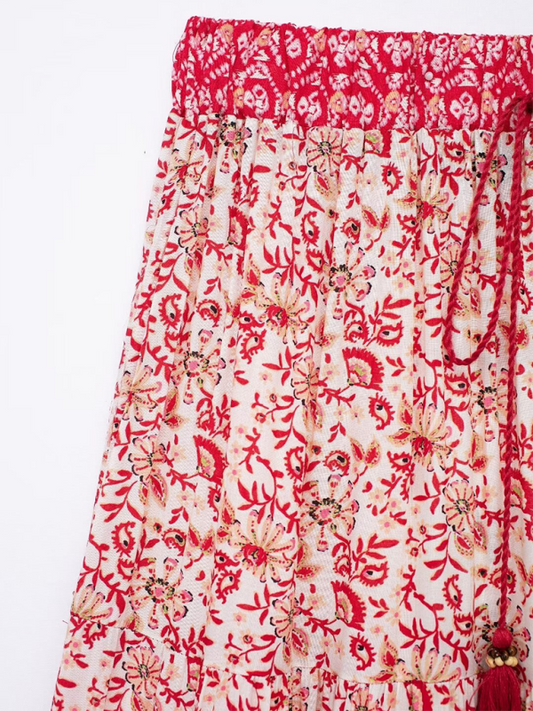 Floral Print Maxi Skirt