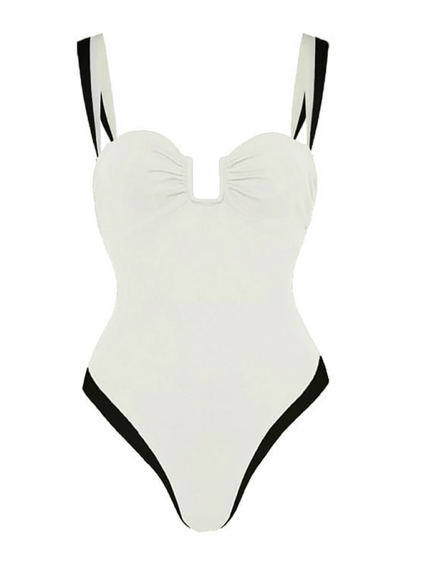 White and Black Swimsuit