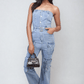 Multi Pockets Strapless Cargo Jumpsuit