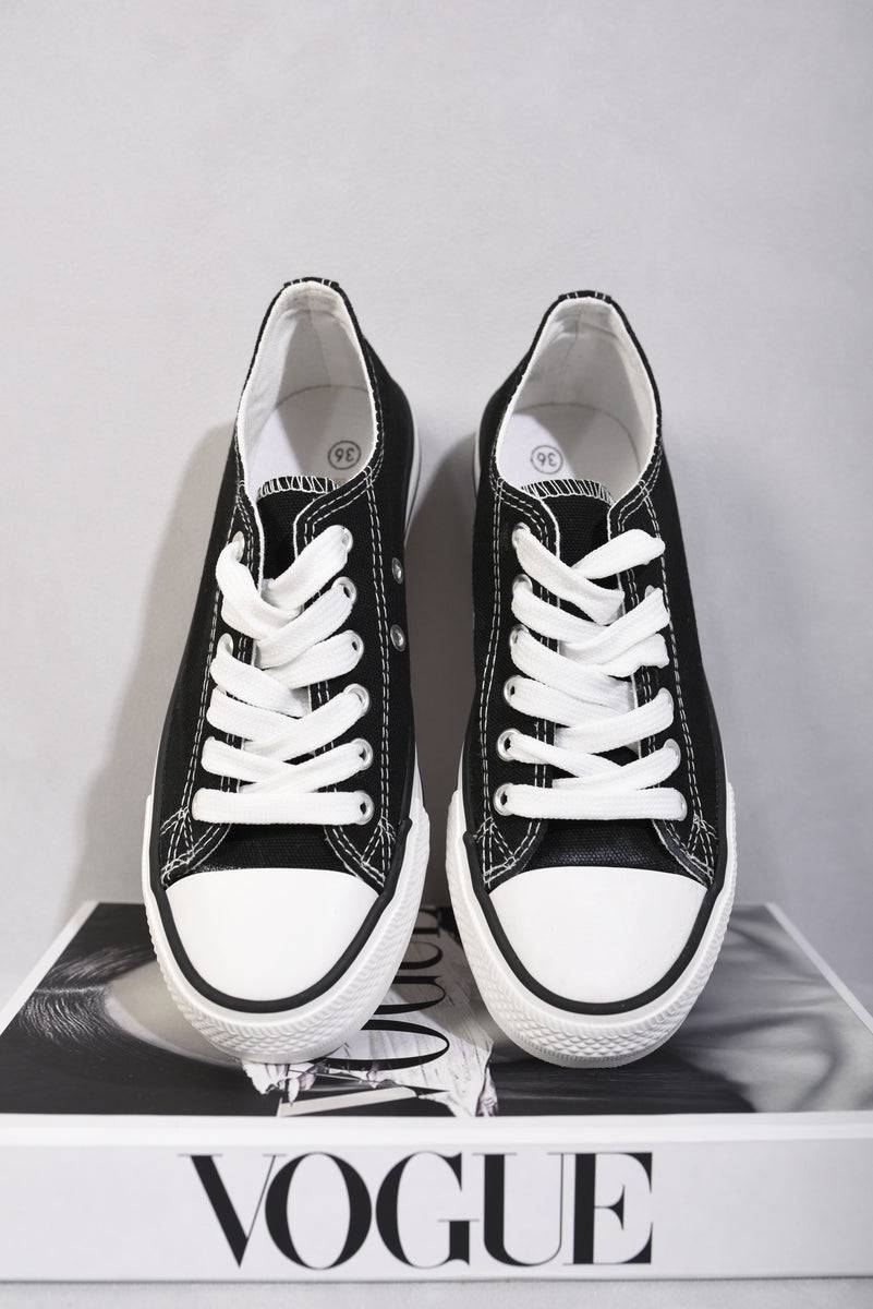 Platform Low Top Lace Up Trainers - BB Fashion Outlet