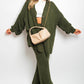 Chunky Knitted Button Up Cardigan Wide Leg Trousers Co-ord Set