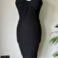 Topshop Black Bandeau Bodycon Dress Sizes 6, 8, 10