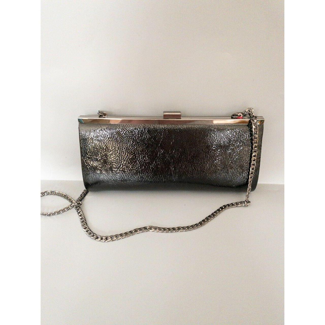 Claudia Canova Structured Clasptop Pearl Covered Clutch