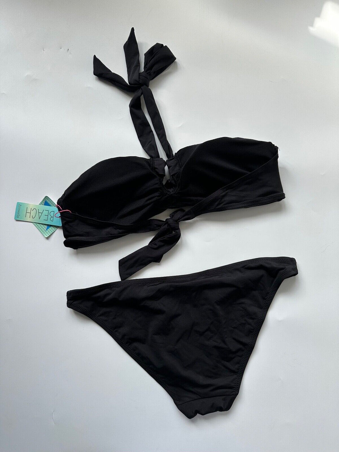 Monsoon Grecian Drape Moulded Cup Bikini Black 6, 10, 12, 14, 16, 18 - BB Fashion Outlet