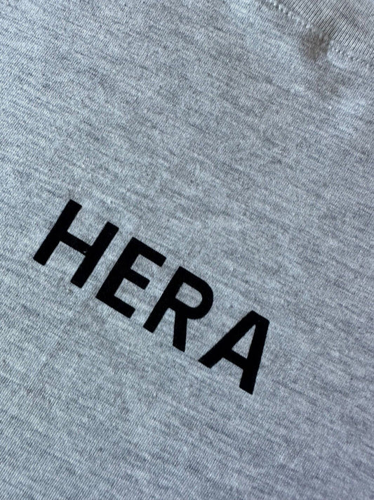 HERA Core Men's T-Shirt Central Logo Grey Marl Size L