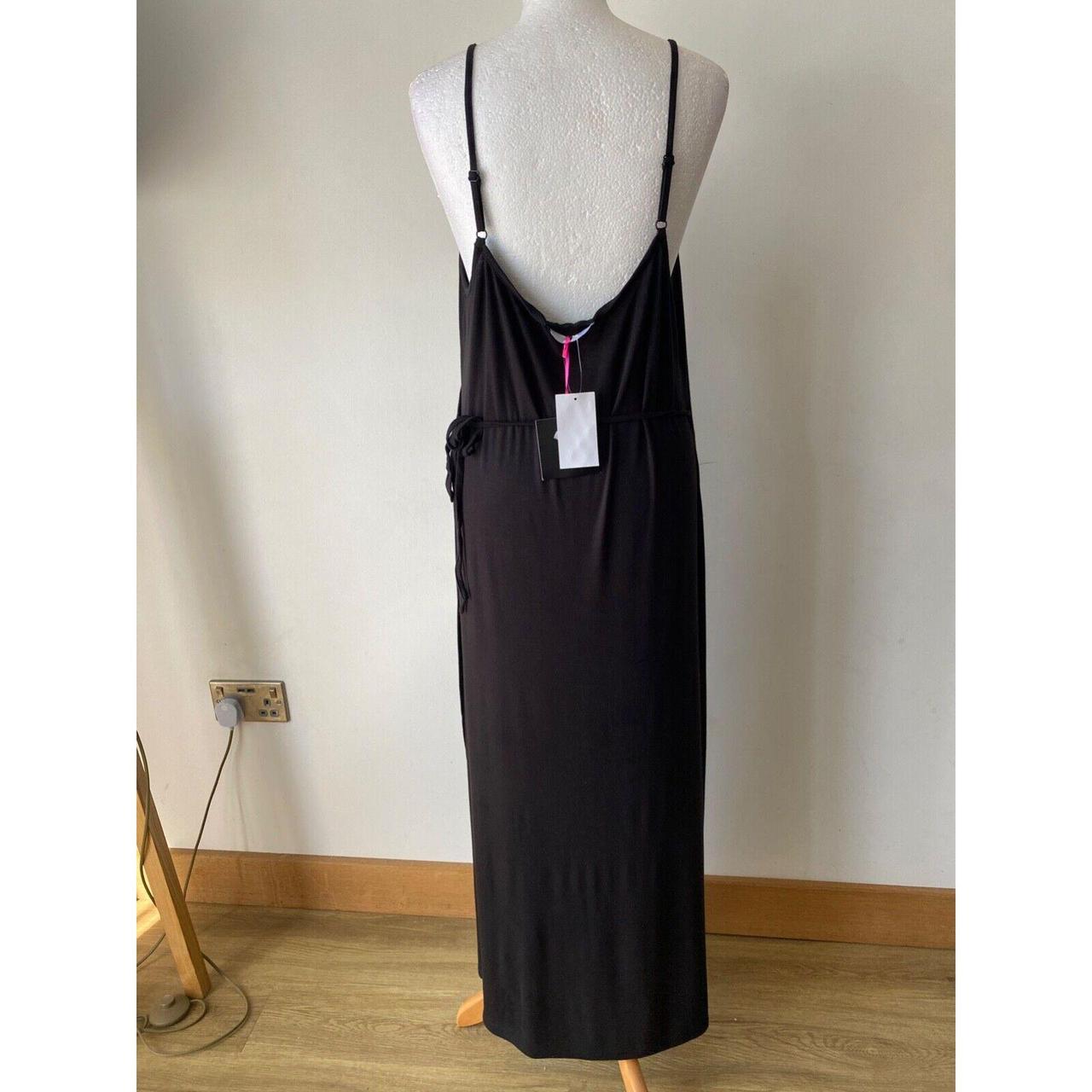 V By Very Black Wrap Midi Dress Size: 16