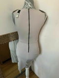 River Island Futuristic fitted Goddess dress studded shoulders BNWT Size 6 - BB Fashion Outlet