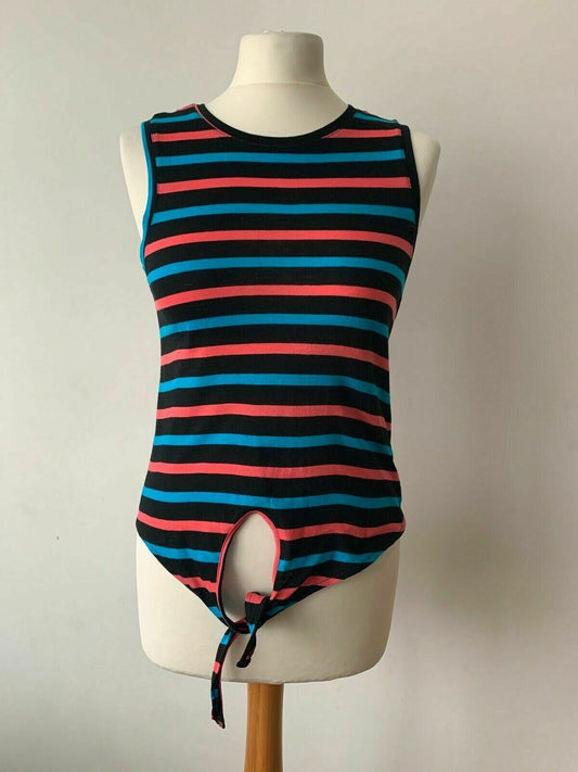 Topshop Sleeveless Tie Top Striped Size 8 - Beagle Boutique Fashion Outlet