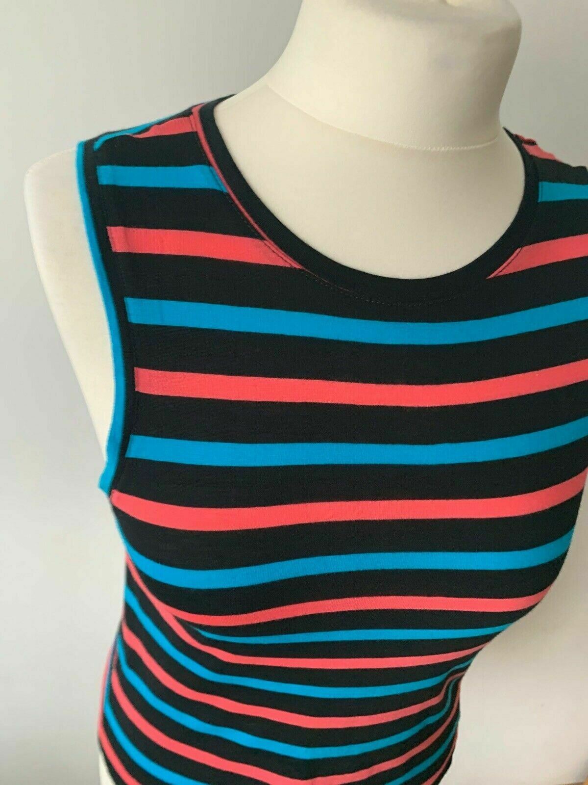 Topshop Sleeveless Tie Top Striped Size 8 - Beagle Boutique Fashion Outlet