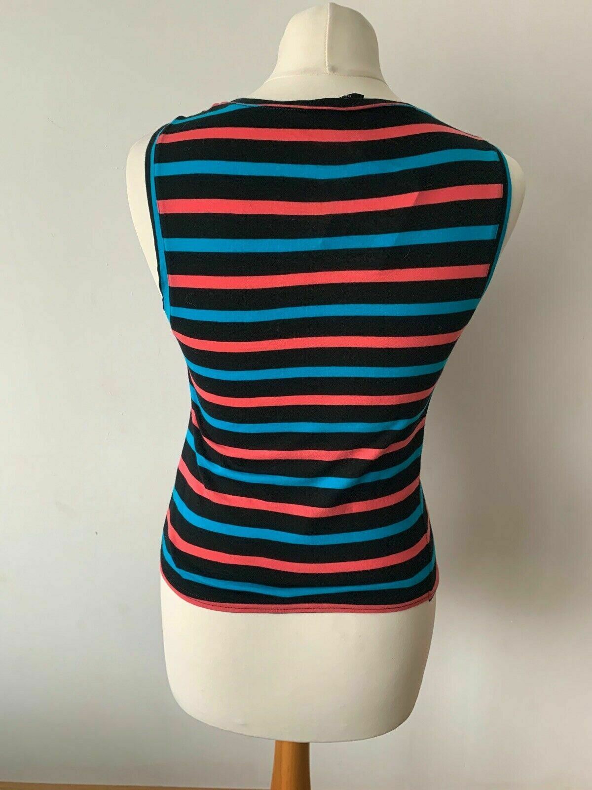 Topshop Sleeveless Tie Top Striped Size 8