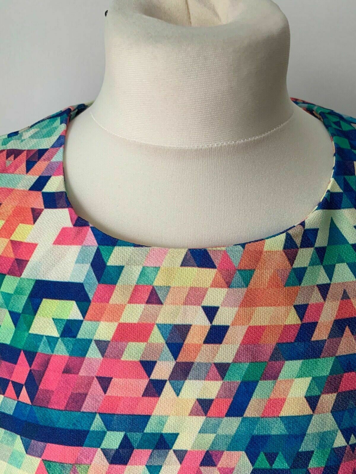 New Look Cameo Rose Shift Dress Geometric Bright Colourful Size 8 & 12 available