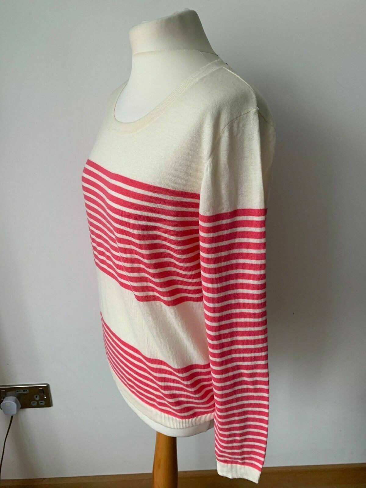 Great Plains Pink and Cream Jumper Size XL Striped