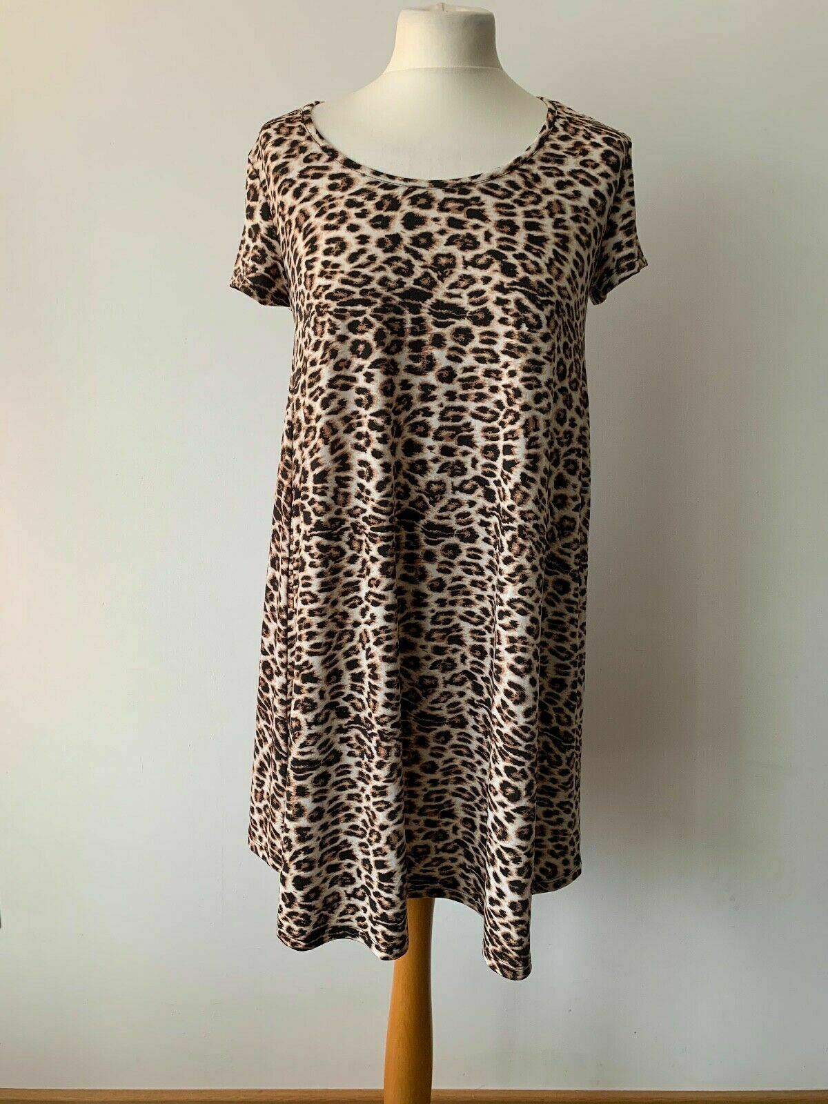 Brave Soul swing dress in leopard print Size S - Beagle Boutique Fashion Outlet