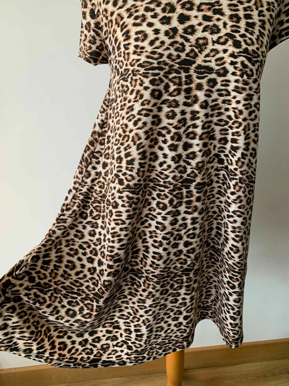 Brave Soul swing dress in leopard print Size S
