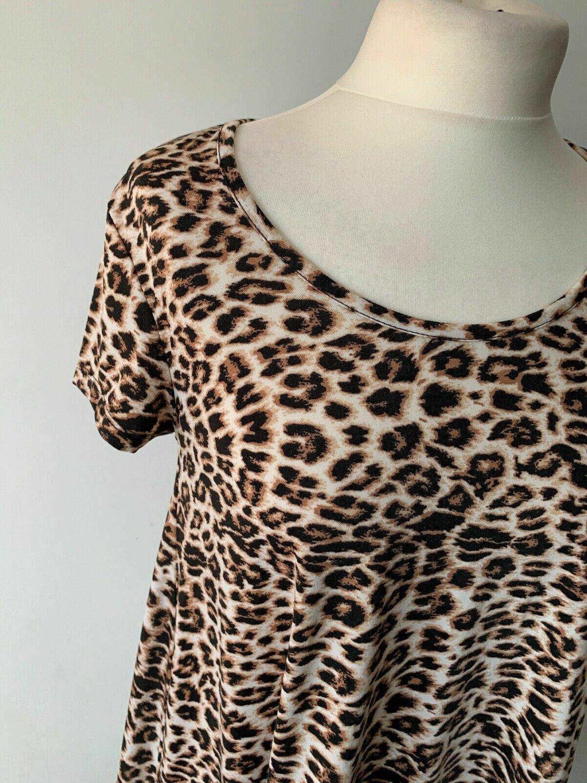 Brave Soul swing dress in leopard print Size S