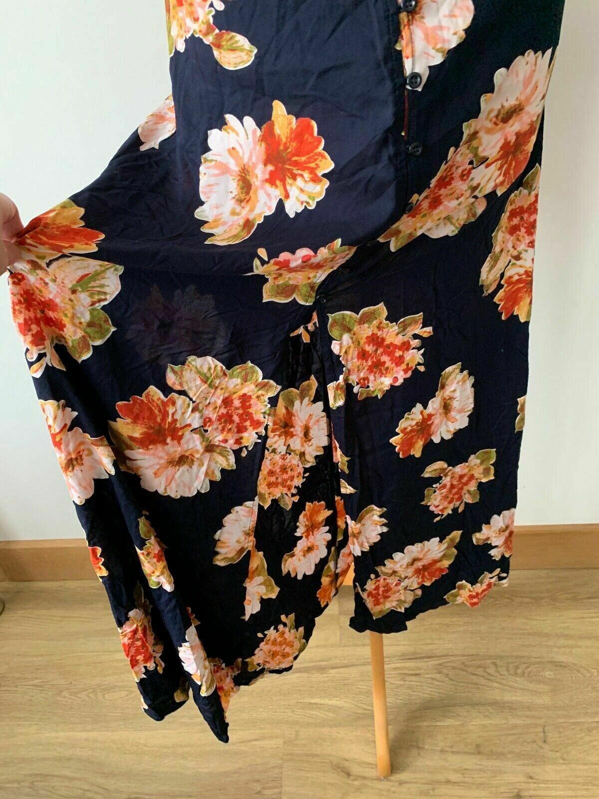 Brave Soul katrina maxi dress in large floral print Size S 8 Front Split