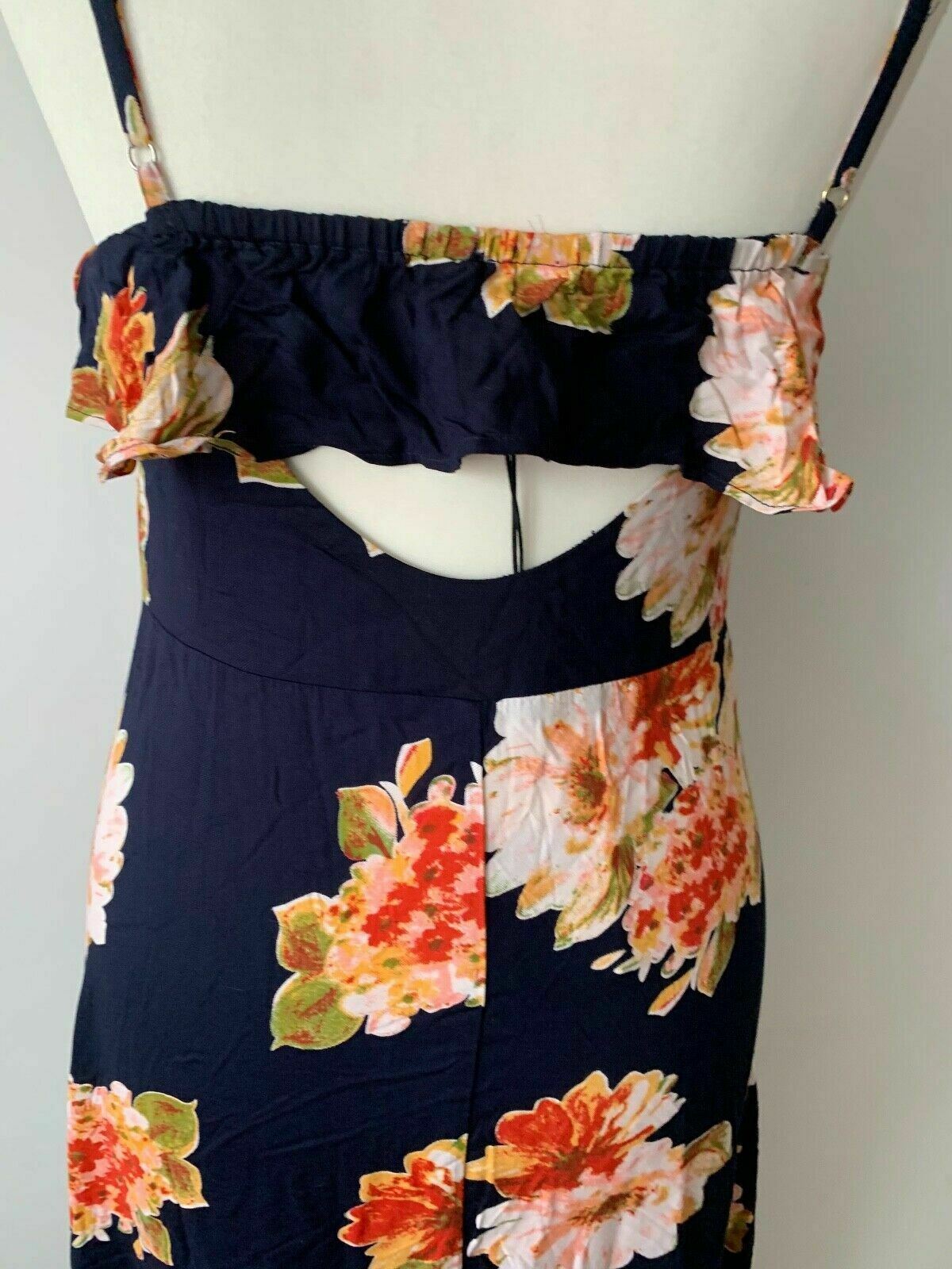 Brave Soul katrina maxi dress in large floral print Size S 8 Front Split