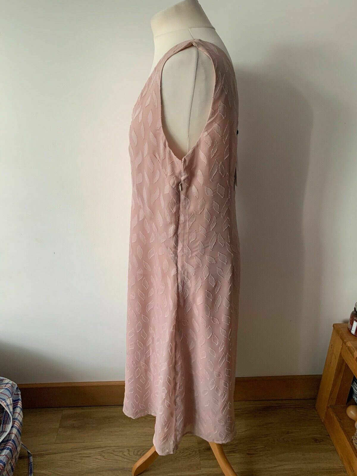 Rosemunde Coppengan Norma James Pink Dress Leaf Size 16 (EUR 44) RRP £155
