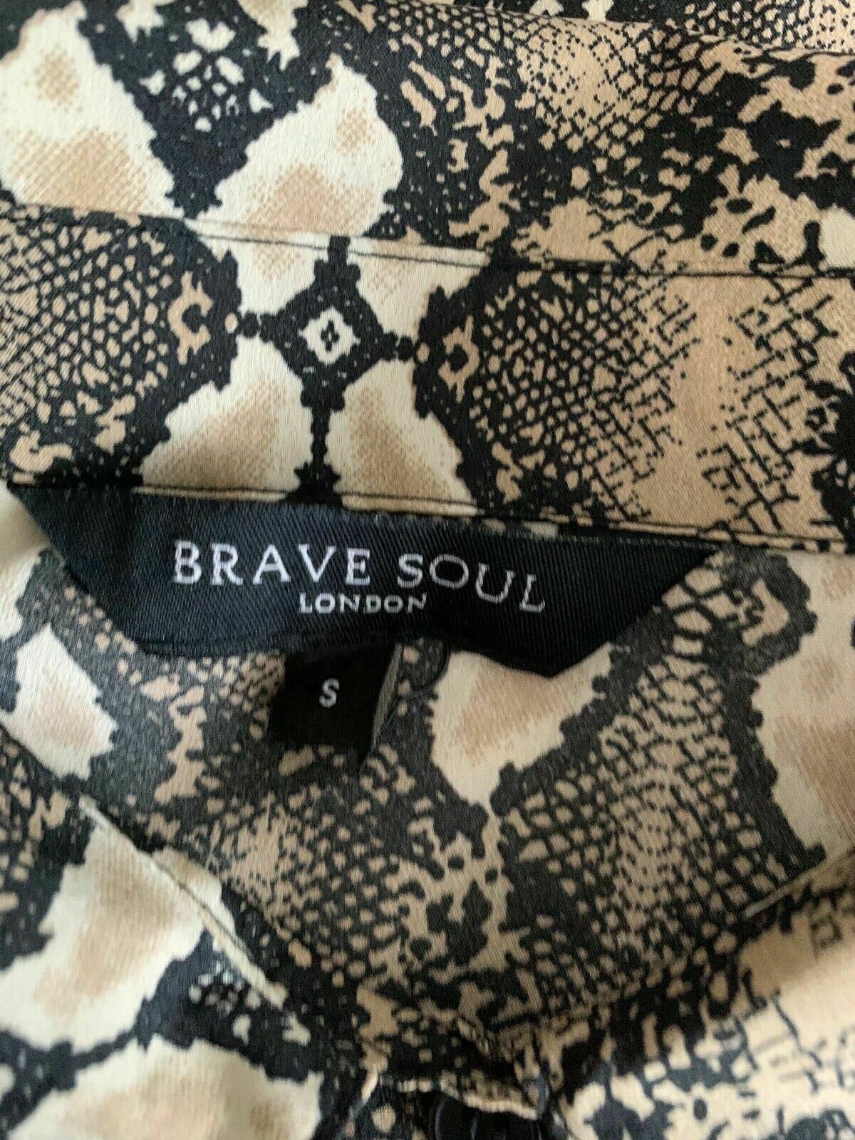 Brave Soul Snake Print Shirt Size S