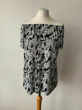 Julipa Off the Shoulder Blouse Size 16 Textured Black and Grey - BB Fashion Outlet