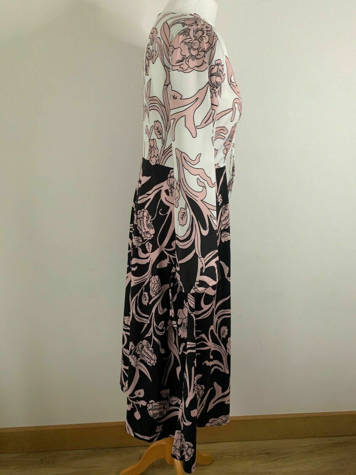 SHEIN Tie Detail Colour block Floral Dress Size S 10