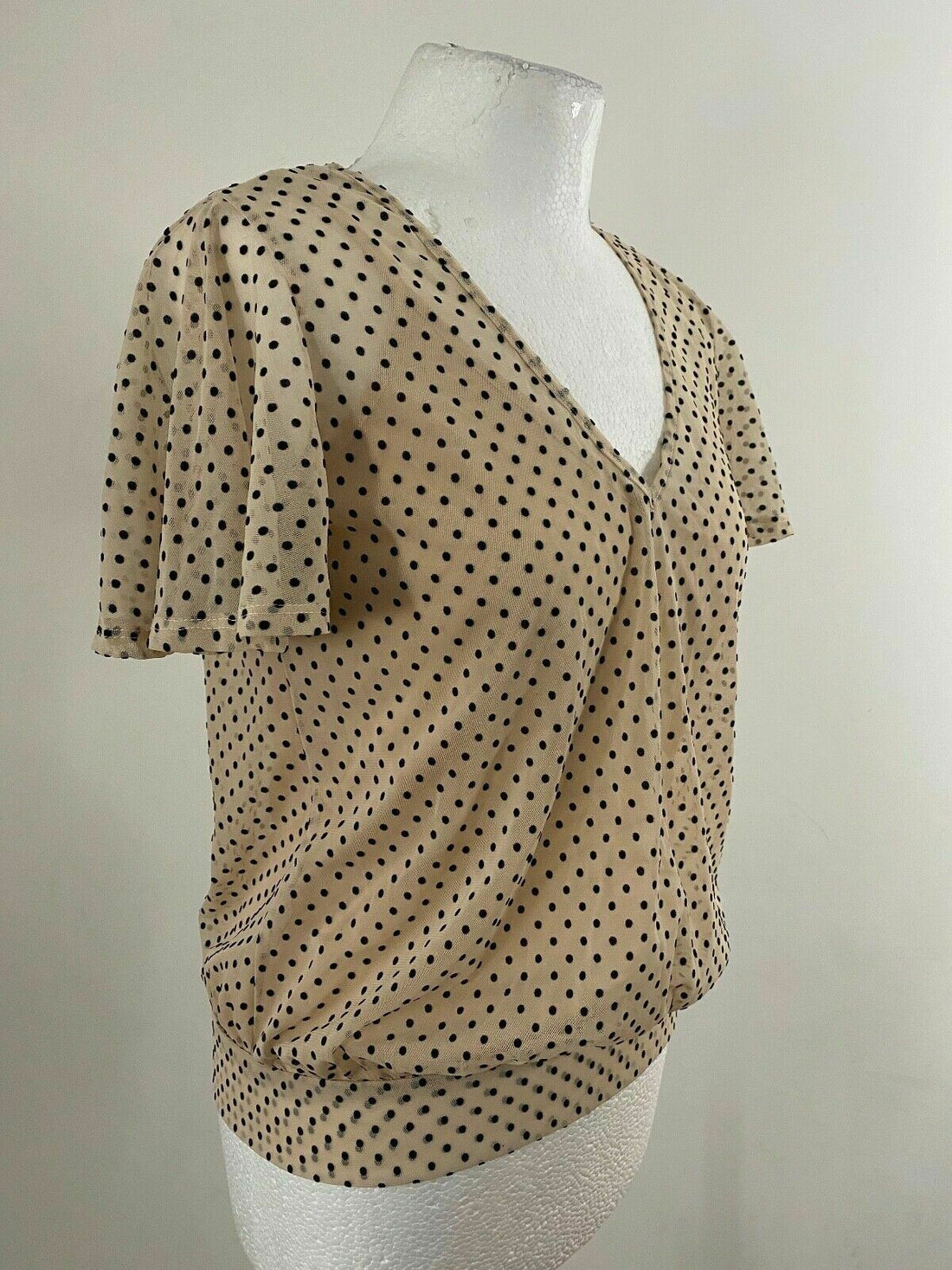 Buff Clothing Polka Dot Layered Mesh Top with Vest Size 10 - BB Fashion Outlet