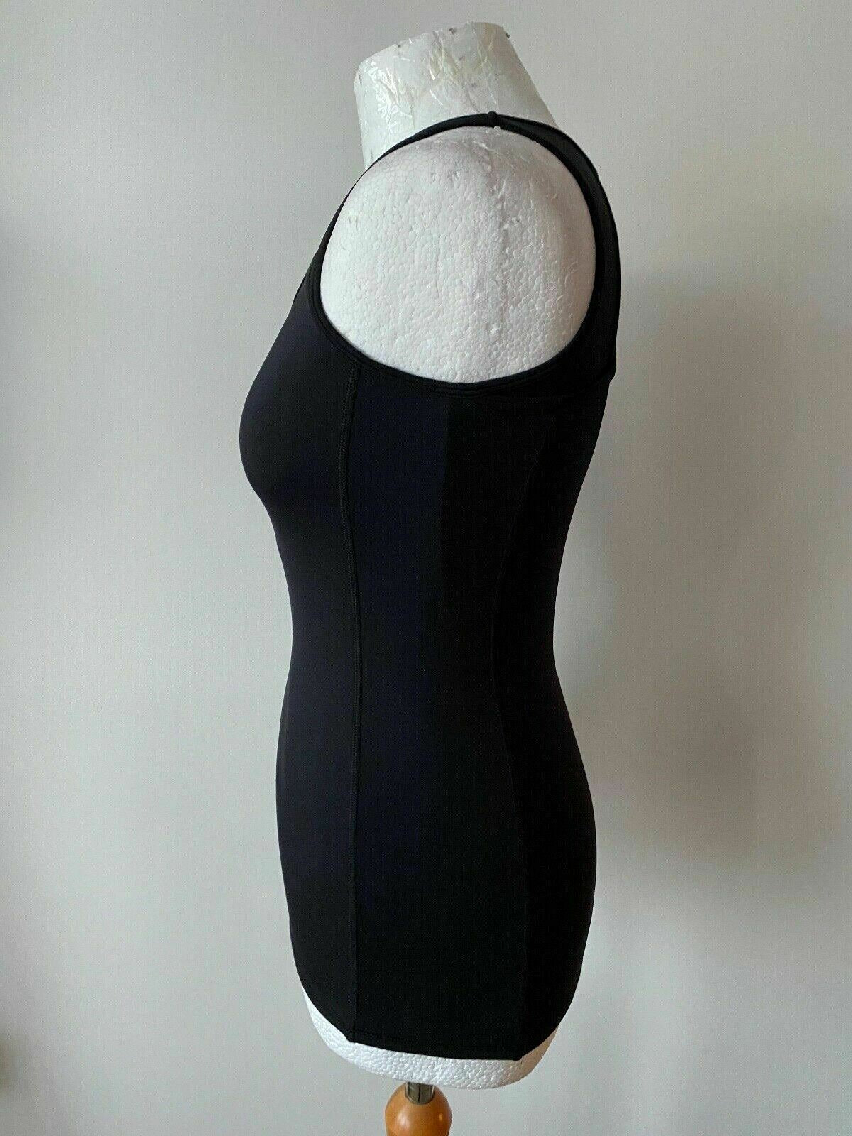 Sosandar Women's Black Sleeveless Layered Support Activewear top