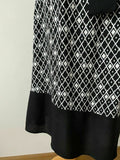 Anna Field Black & White Dress Size 8 Diamond Pattern Geometric Monochrome - Beagle Boutique Fashion Outlet