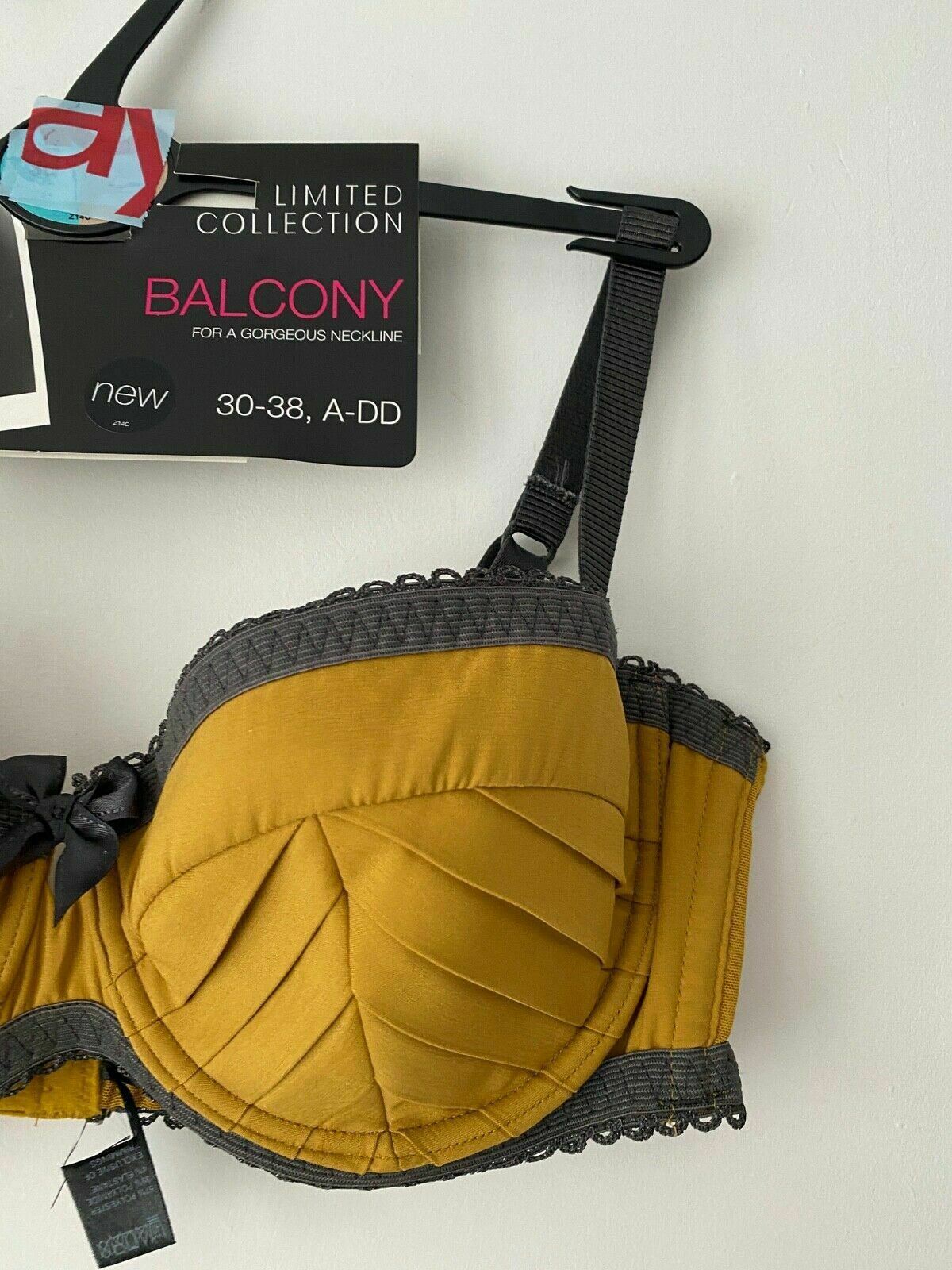 M&S Balcony Bra Yellow Grey 30C, 34B - BB Fashion Outlet