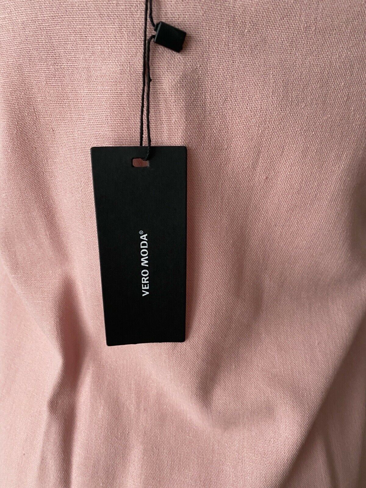 Vero Moda Tall VMASTA MILO DRESS zephyr Size S Pink Pit to Pit 17" Linen Mix