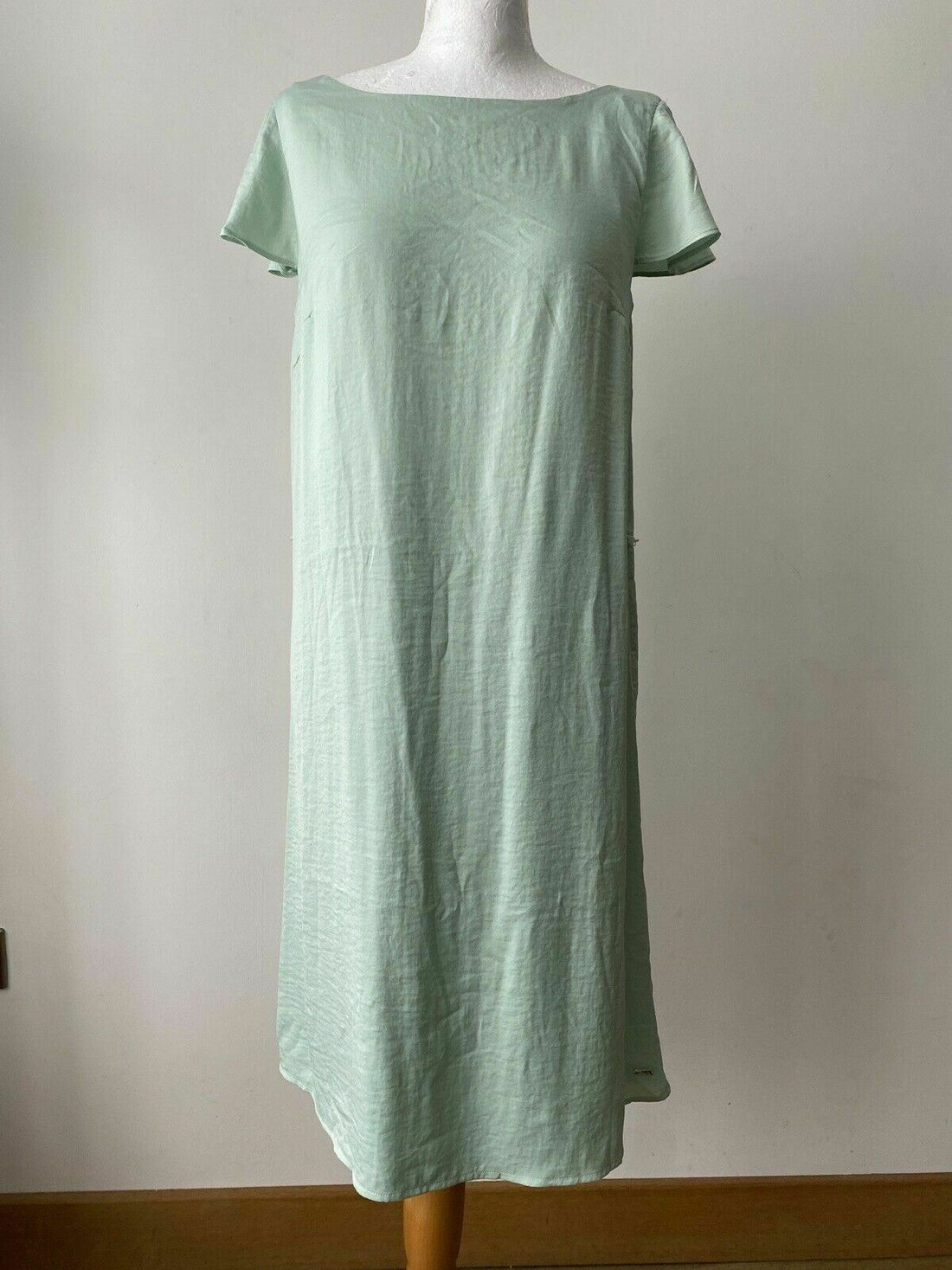 Tom Tailor Satin Type Lace Detail Dress Size M 12 Light Green - BB Fashion Outlet