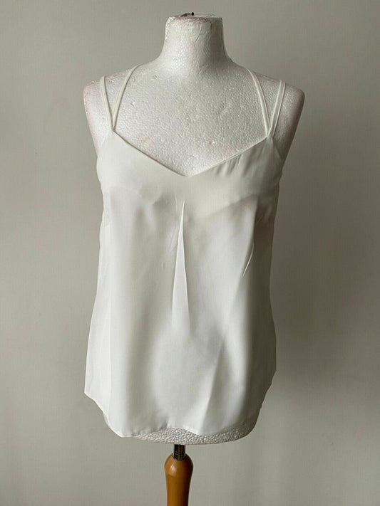 New Look Delta Cami Size 10 White Cross double Strap - BB Fashion Outlet